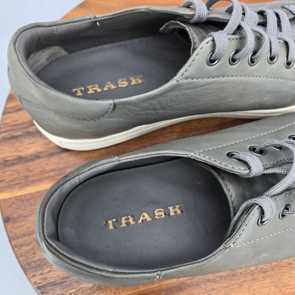 Trask Alder Shoes Men's 11.5 M Gray Leather Sheepskin Lace Up Casual Sneakers - Picture 7 of 9